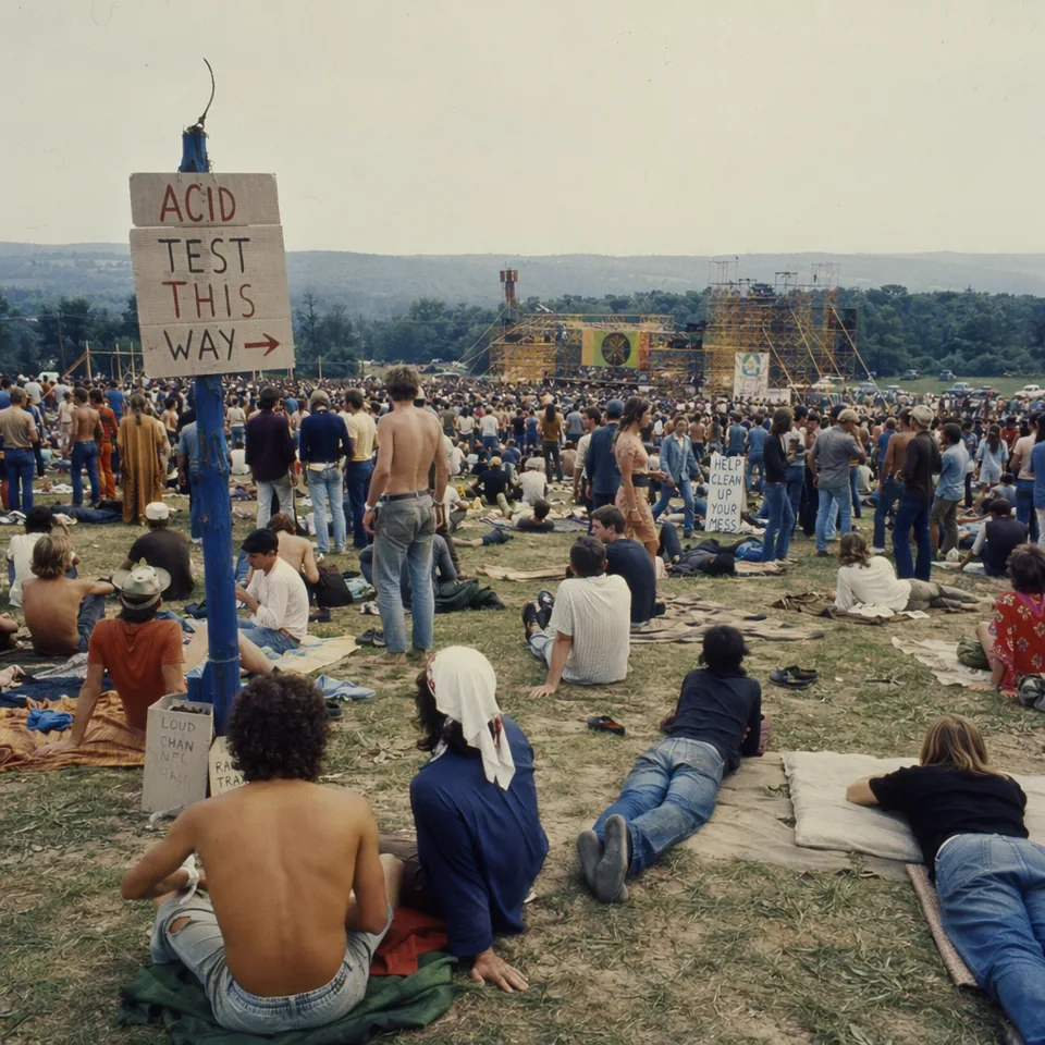 GPT Image 2 historical Bethel New York 1969 scene example