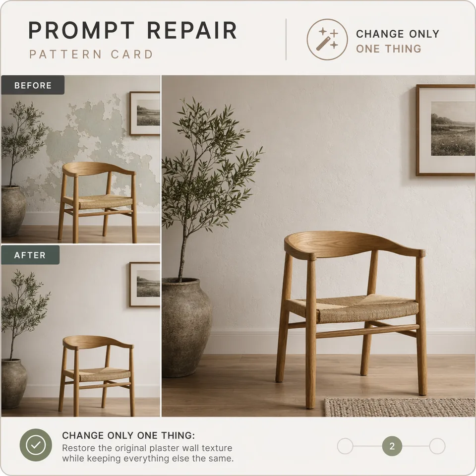 GPT Image 2 prompt repair pattern interior example