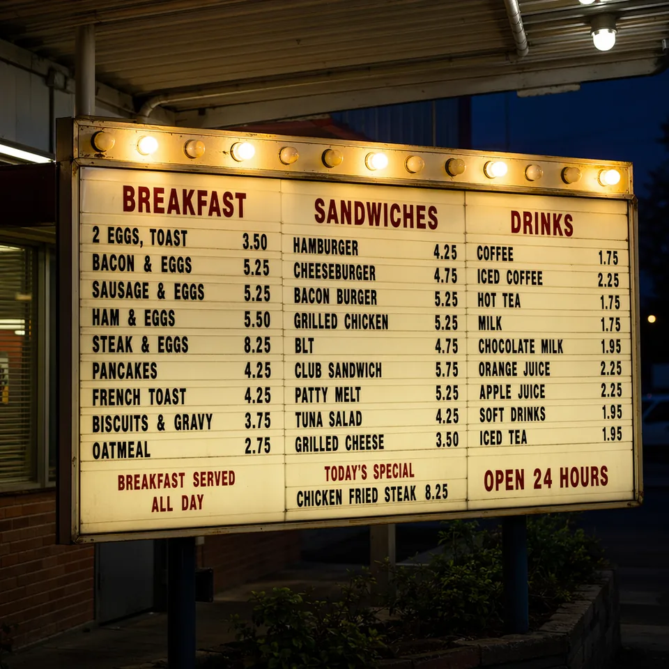 GPT Image 2 readable menu board text example