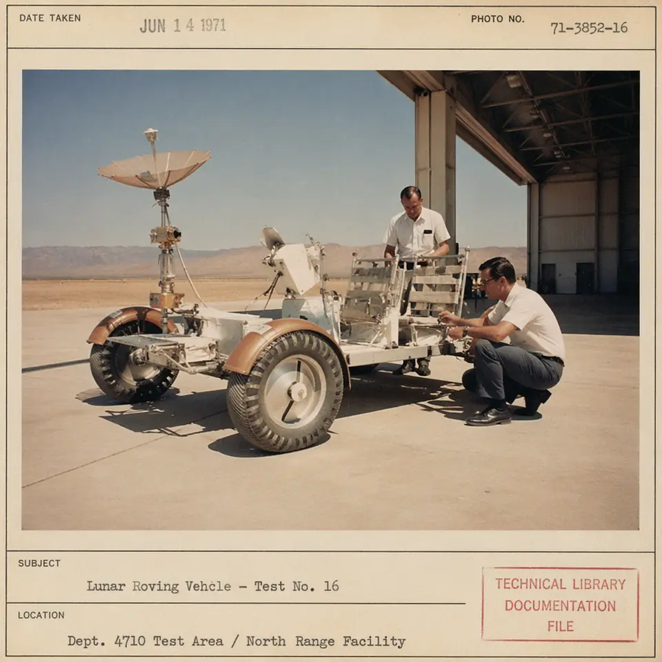 GPT Image 2 generated fictional vintage lunar engineering archive photo